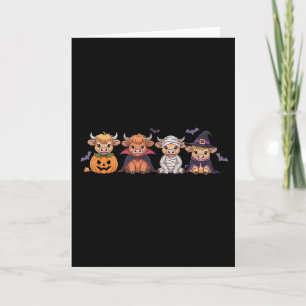 Carte Vache des Highlands Halloween