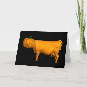 Carte Vache d'Halloween