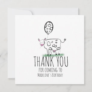 Carte Vache Doodle Ferme Animaux Anniversaire Merci de f