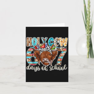 Carte Vache sacrée 67 jours d'école Professeur Six Sept 