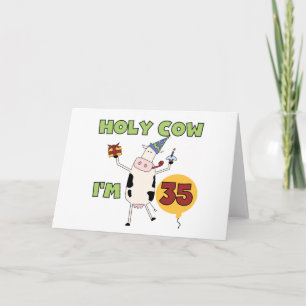 Carte Vache sainte je suis 35 T-shirts et cadeaux