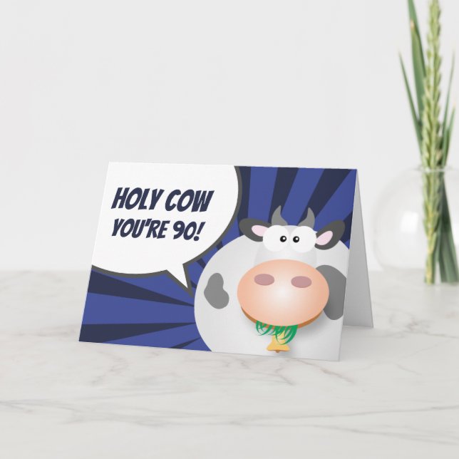 Carte Vache sainte vous êtes le joyeux (Devant)