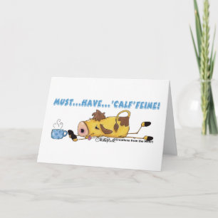 Carte Vache sur la caféine