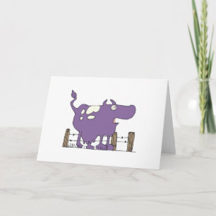 Carte Vache Violette Idiote