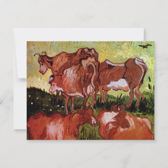 Carte Vaches (après Jordaens) par Vincent van Gogh (Devant)