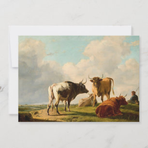 Carte Vaches dans le pâturage   Eugène Joseph Verboeckho
