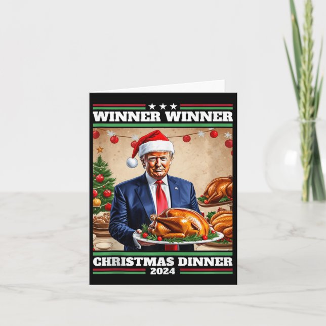 Carte Vainqueur de Trump Dîner de Noël à (Devant)