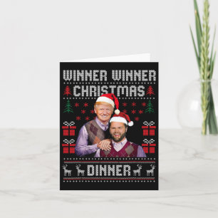 Carte Vainqueur du dîner de Noël Père Noël Trump Vance U