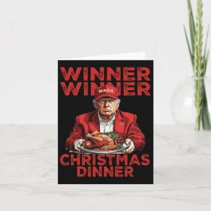 Carte Vainqueur du dîner de Noël Remerciement Trump Sant