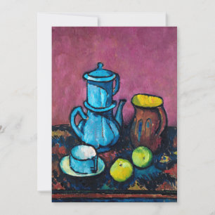 Carte Vaisselle au café et pommes Alexander Kanoldt