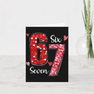 Carte Valentine 67 Six Seven Mème Cœurs de Rose Saint-Va