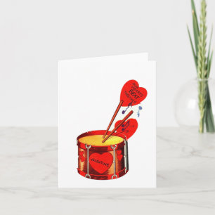 Carte Valentine à tambour vintage