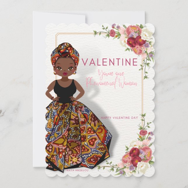 Carte Valentine américaine africaine (Devant)