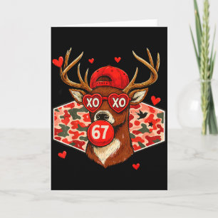 Carte Valentine Buck 67 Mème Camo Chasse au cerf Garçons
