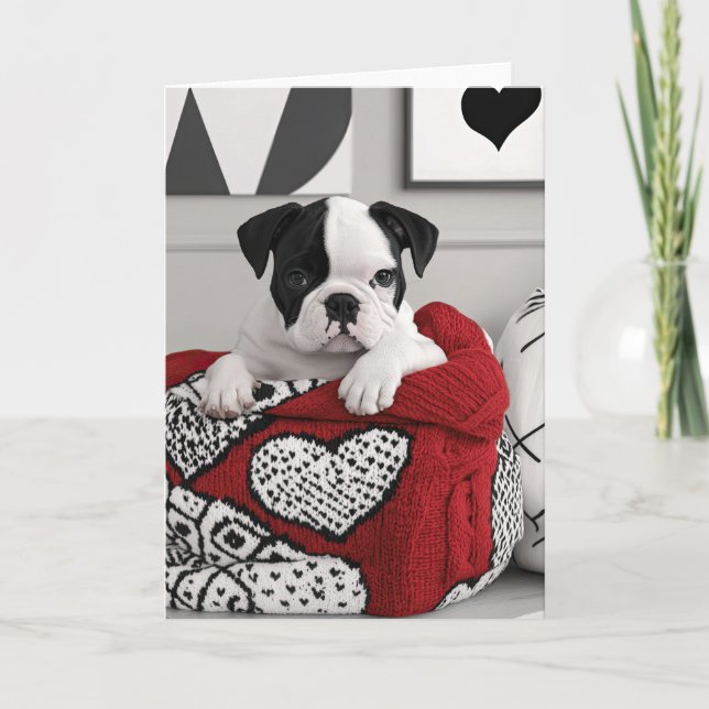 Carte Valentine Bulldog (Devant)