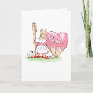 Carte Valentine Bunny Baker