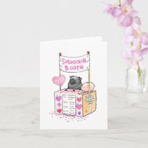 Carte Valentine carlin noir Smoochin' Booth