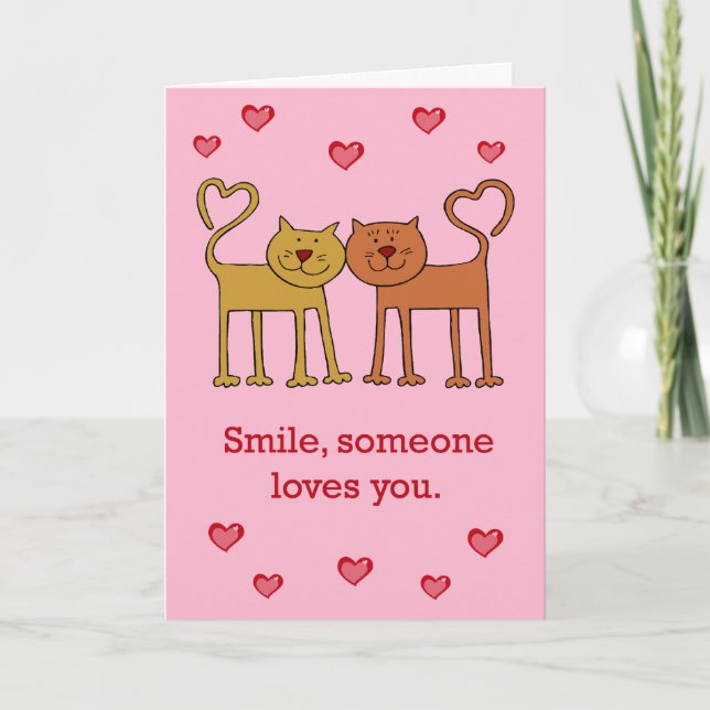 Carte Valentine Cats In Love (Devant)