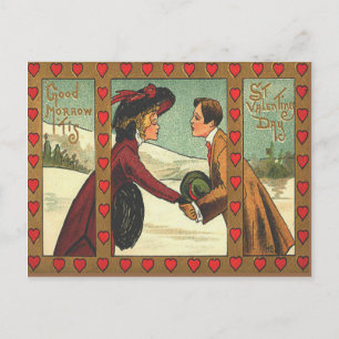 Carte Valentine de baiser Retro vintage