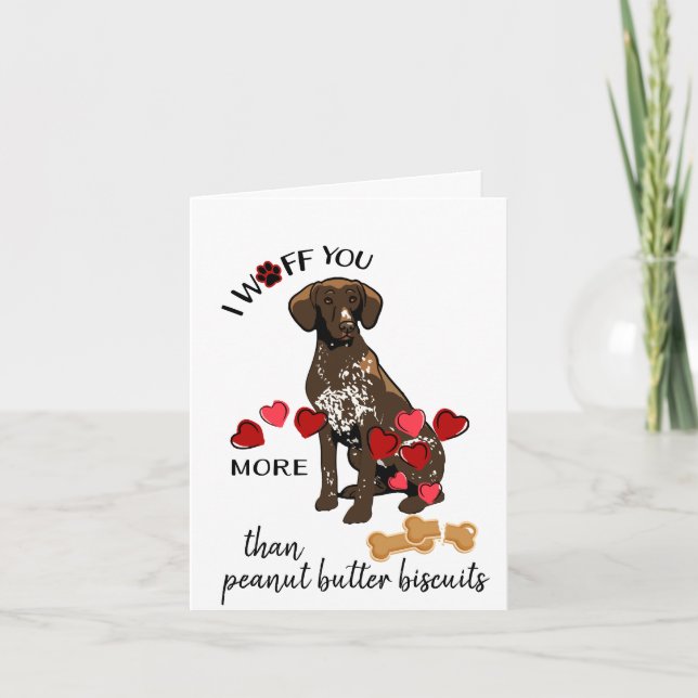 Carte Valentine de German Short Haied Pointer (Devant)