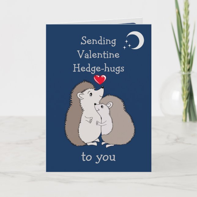 Carte Valentine Hedhehog Hedge (Devant)