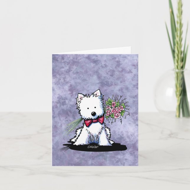 Carte Valentine KiniArt Westie (Devant)