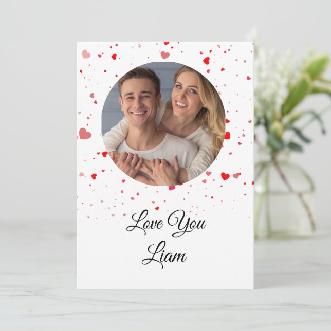 Carte Valentine Love Card | Romantic for Him & Her (Debout devant)