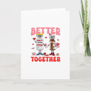 Carte Valentine Mieux Ensemble Infirmière Rose Moderne D