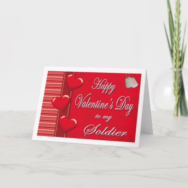 Carte Valentine Militaire À Mon Soldat (Devant)