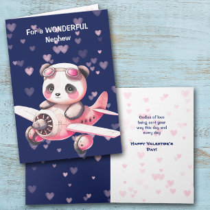 Carte Valentine Nephew du pilote de l'ours Panda C