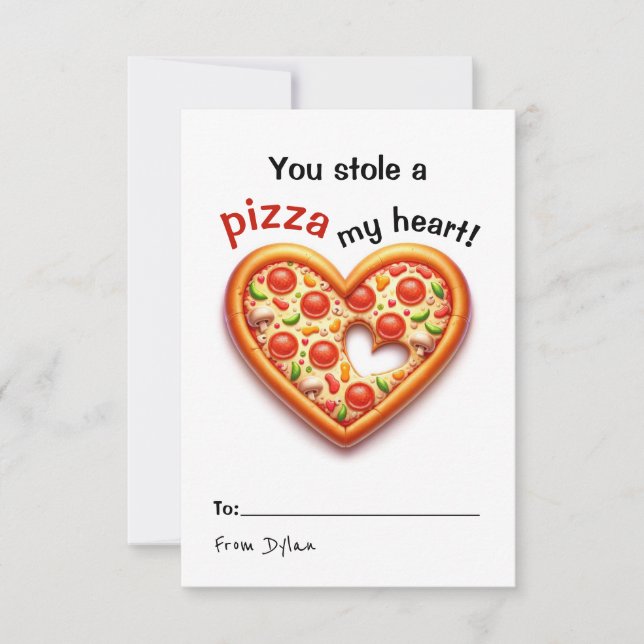Carte Valentine Pizza Classroom (Devant)