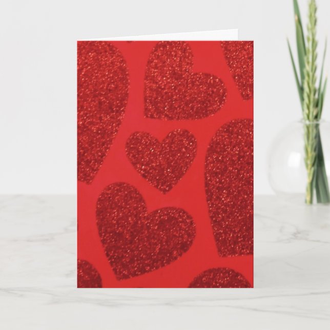 Carte Valentine Red Hearts (Devant)