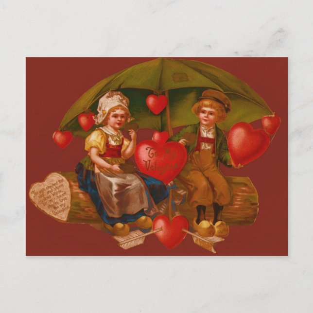 Carte Valentine Retro Dutch vintage (Devant)