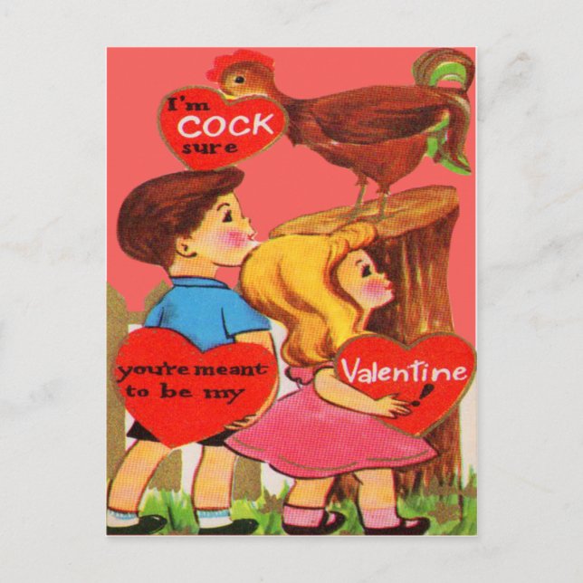 Carte Valentine Retro vintage (Devant)