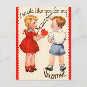 Carte Valentine Retro vintage "Dictateur"