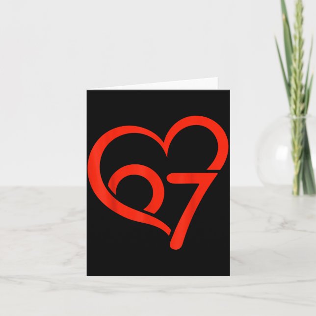 Carte Valentine’s Day 67 Meme 67th Birthday 6 7 Valentin (Devant)