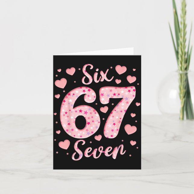 Carte Valentine’s Day 67 Meme Filled With Hearts Funny S (Devant)