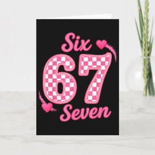 Carte Valentine Six Seven Drôle 67 Meme Gen Alpha Argot 