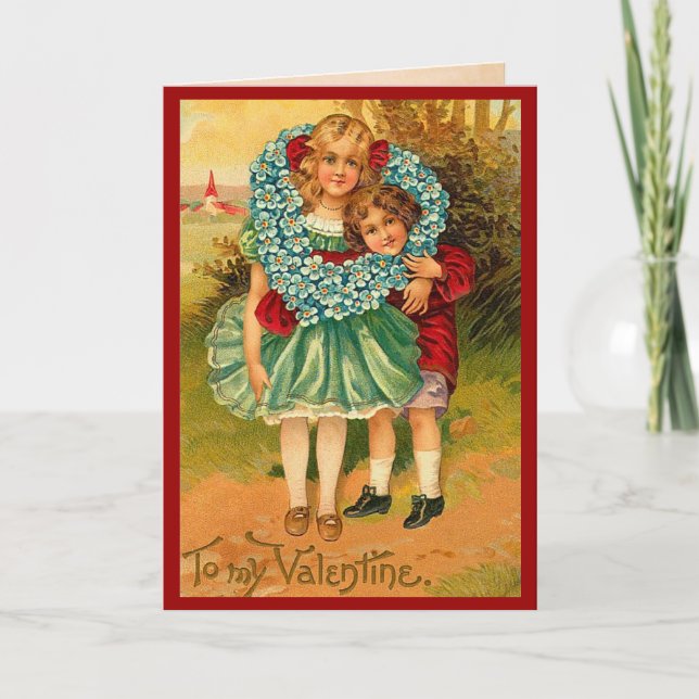 Carte Valentine Vintage Friends (Devant)