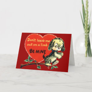 Carte Valentine vintage pour enfants