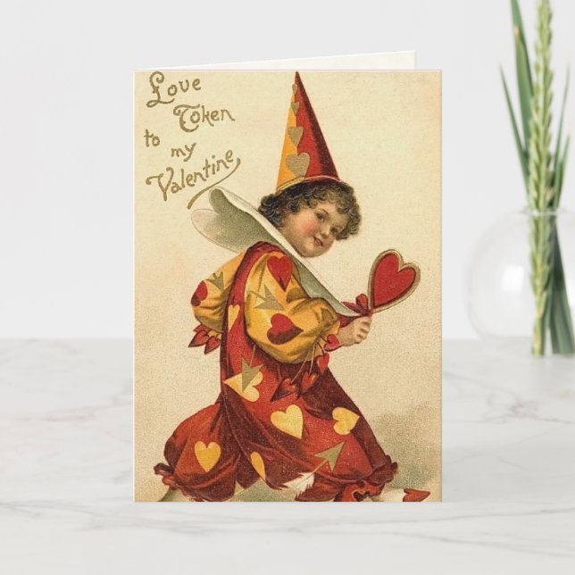 Carte Valentine vintage pour enfants (Devant)