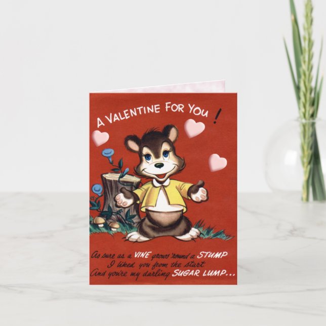 Carte Valentine vintage pour enfants ! (Devant)