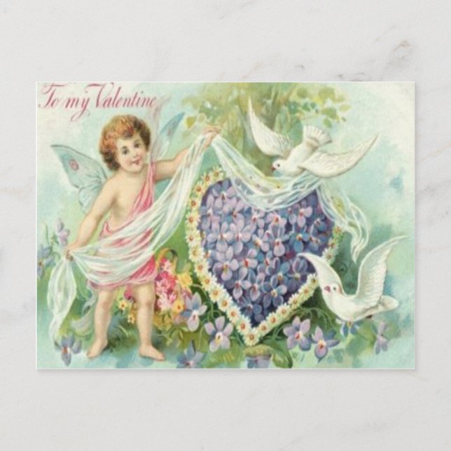 Carte Valentine vintage Retro Cupid Doses (Devant)