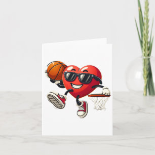 Carte Valentines Day Basketball Dunking Sports Hommes ga