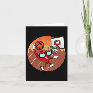 Carte Valentines Day Basketball Heart Dunking Ball Boys