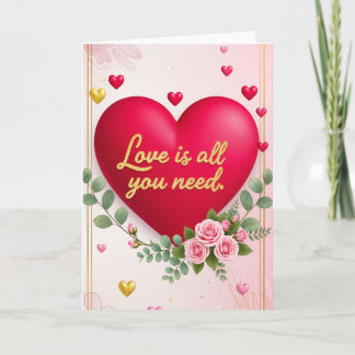 Carte Valentines day Folded Greeting Card