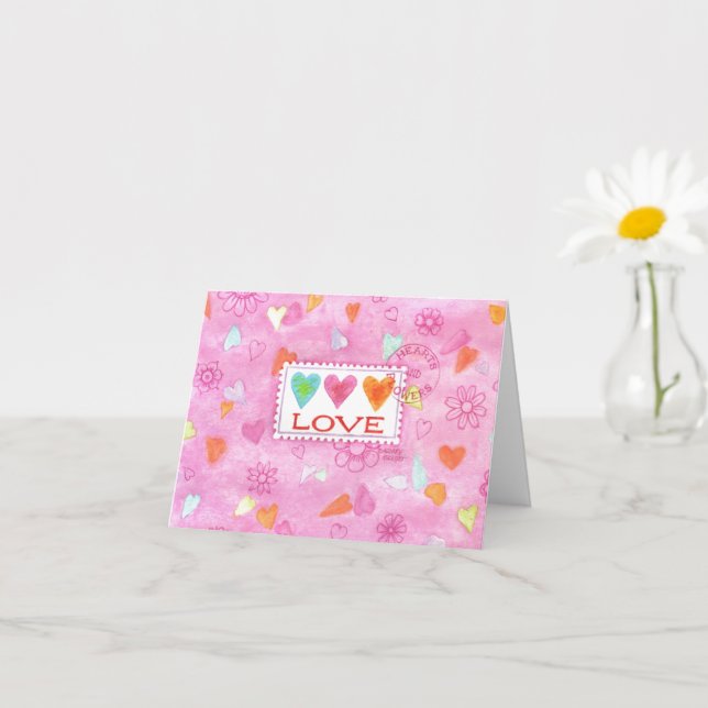 Carte Valentine's Day Hearts Envoi Love Wives Card (Petite plante)
