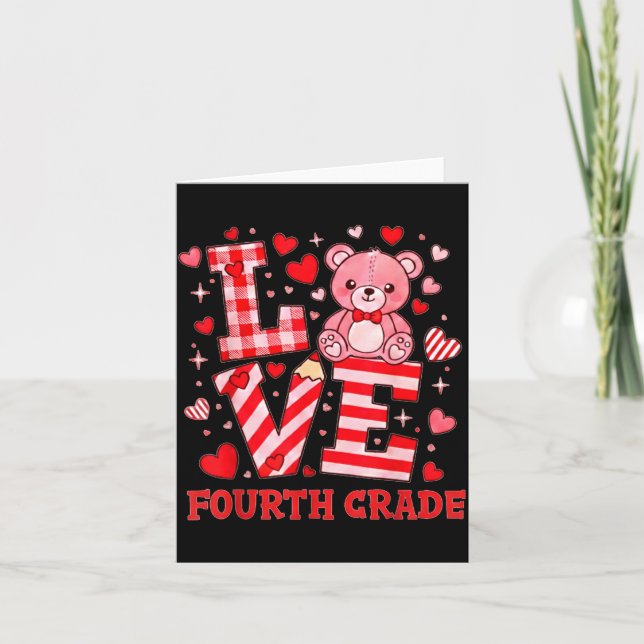 Carte Valentine's Day Love Fourth Grade Teacher  (Devant)