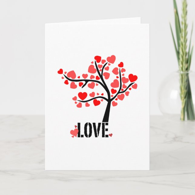 Carte Valentines Day Love Tree Hearts (Devant)