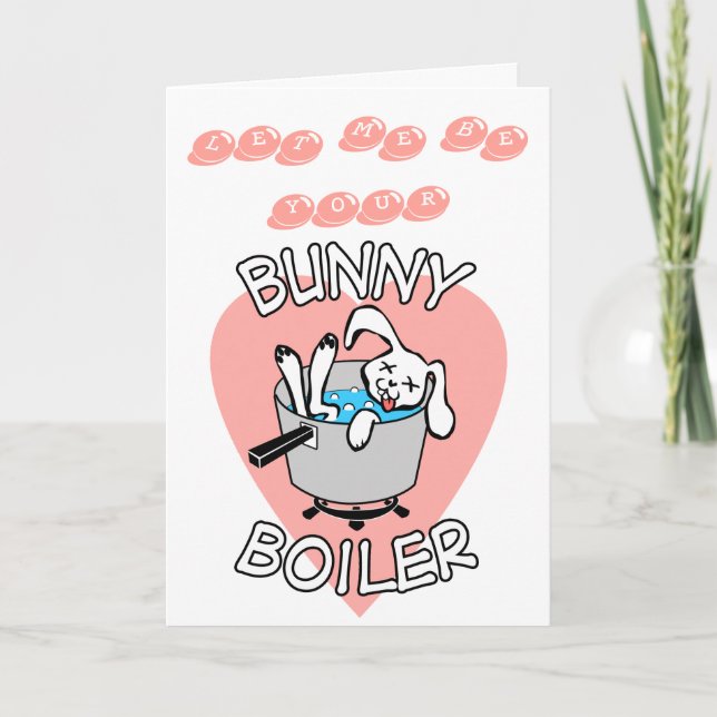 Carte Valentines de chaudière Bunny (Devant)